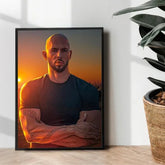 Andrew tate Top G special pose at sunset - wall art